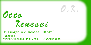 otto kenesei business card